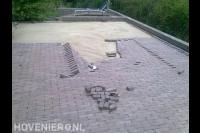 Straatwerk van klinkers in waalformaat