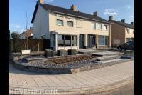 Onderhoudsvriendelijke voortuin met hoogteverschillen