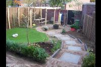 Achtertuin met hoogteverschil