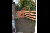 Houten tuinhek met poort 1
