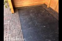 Straatwerk van siertegels en klinkers