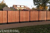 Hout beton schutting