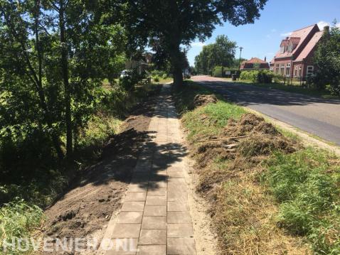 Stoep bestraten met betontegels