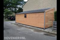 Potdeksel schuur van Douglas hout