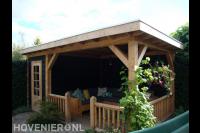 plaatsen maatwerk overkapping met schuur.