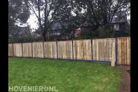 Hout beton schutting