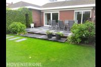 Achtertuin met verhoogd terras 1