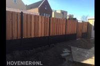 Hout beton schutting met poort 3