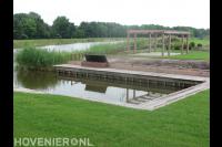 Achtertuin aan waterkant