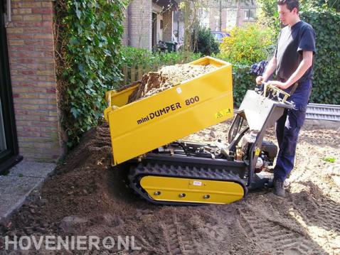 Grondwerk met minidumper