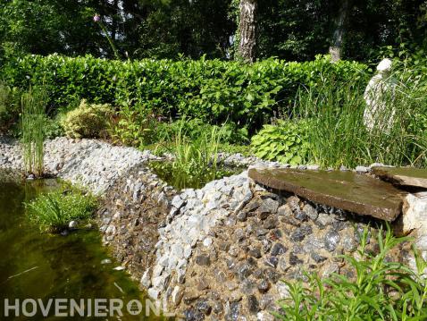 Natuurlijke vijver met oever in rotsmotief 4