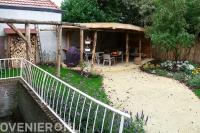 Overkapping gemaakt met duurzame materialen