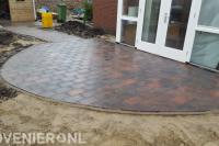 Terras van siertegels