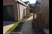 Afscheidingen van kastanjehouten palen