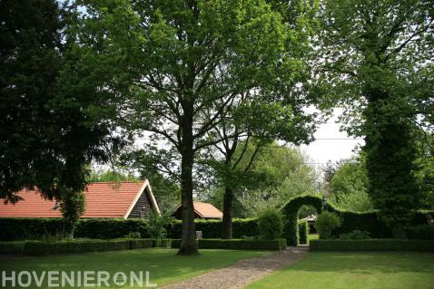 Onderhoud van tuin met groot gazon en hagen