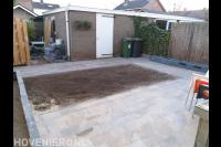 Achtertuin bestraten