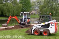 Grondwerk met minigraver en bobcat