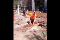 Bestrating aan het werk