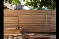 Houten schutting maken