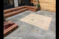 Bestrating met mozaïektegels