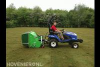 Gras maaien met kleine tractor