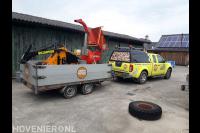 set van snipperaar, minishovel en aanhanger voor volledige klus