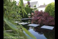 Vijver met stapstenen en vlonder 2