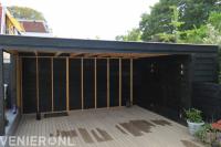 Houten overkapping met vlonder 1