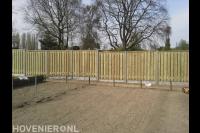 Hout beton schutting