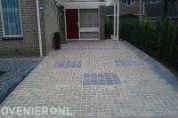 Bestrating van oprit met betonklinkers
