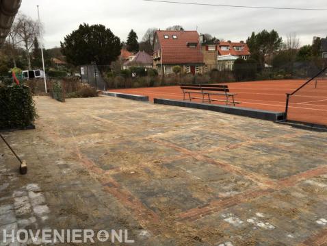 ltc Bloemendaal nieuwe bestrating