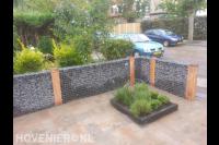 Tuinafscheiding met schanskorven