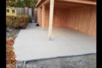 Bestrating leggen onder overkapping