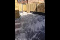 Beton hout schutting