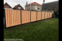 Hout beton schutting