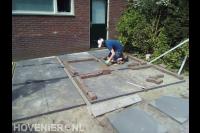 Achtertuin bestraten