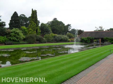 Grote vijver met fontein