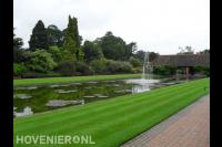 Grote vijver met fontein