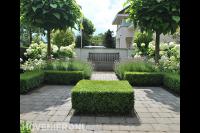 Buxushagen, bolcatalpa's en hortensia's