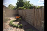 Houten schutting achtertuin