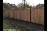 Hout beton schutting