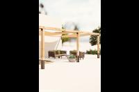 houten pergola douglas doek schaduwdoek in tuin