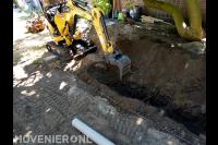 Grondwerk met minikraan