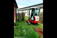 Grondwerk met minikraan