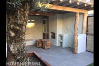 Overkapping met tuinhaard