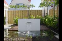 Vijver met watermuur
