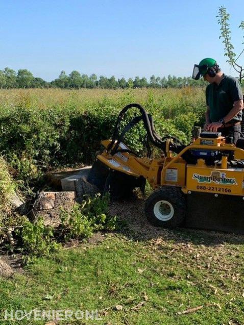 Stobbe frezen met stobbenfrees