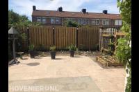 Achtertuin aanleggen met nieuwe bestrating en beplanting 1