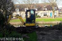 Tuin leeghalen met minigraver