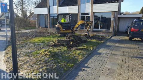 Tuin afgraven